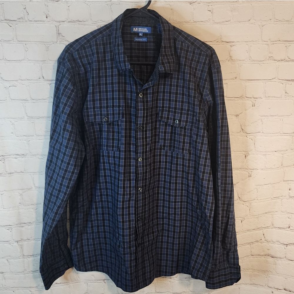 Men's Michael Brandon "Modern Fit" longsleeve button-down shirt, size XL